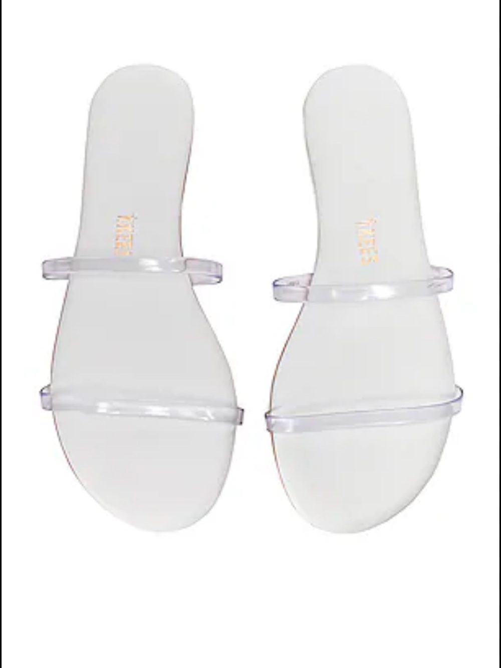 TKEES Gemma Sandal in Clear Size 8